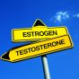 Estrogen,Vs,Testosterone,-,Traffic,Sign,With,Two,Options,-