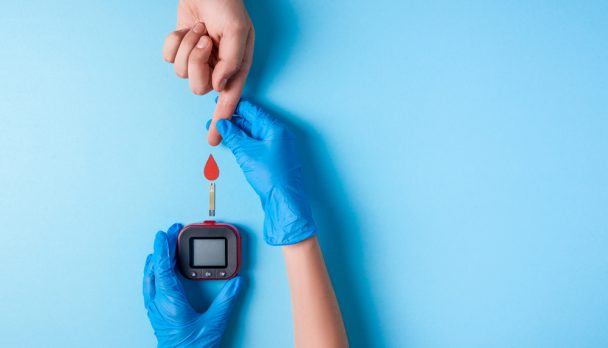 Nurse,Making,A,Blood,Test.,.,Man's,Hand,With,Red