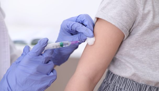 Little,Girl,Receiving,Chickenpox,Vaccination,In,Clinic,,Closeup.,Varicella,Virus